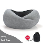 Soft Memory Foam Travel Neck Pillow U Shape Adjustable Support Comfortably Sleeping On Plane Car Office Noon Break