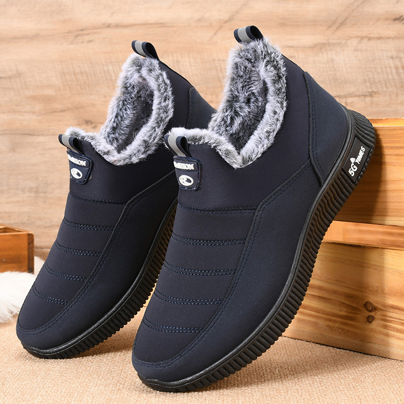 Old Beijing Cotton Shoes Men Plus Velvet Thickening