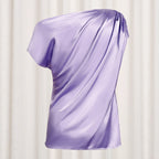 Fashionable Elegant Top Irregular Shoulder Pullover Sleeveless Shirt