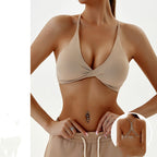 Workout Exercise Underwear Women's Hollow Back Breathable Solid Color