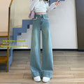 Women's Lace-trim Wide-leg Jeans