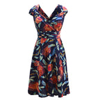 Multiple Wear Lace-up Plus Size Women's Clothing Dress