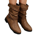 Fashion Plus Size Mid Short Boots Women