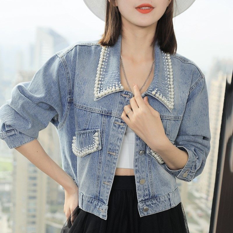 Women's Trendy Loose Petite Short Denim Jacket