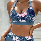 Sexy Lace-up Bikini Three-piece Women's Split